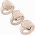 Emerald, Oversized & Oval Collection - Silicone Rings with Metal Frame - Set of 3